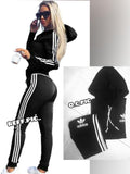 Women's Cotton Rib Printed Winter Tracksuit