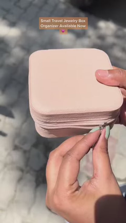 Leather Small Jewelry Box, Travel Portable Jewelry Case For Ring, Pendant, Earring, Necklace, Bracelet